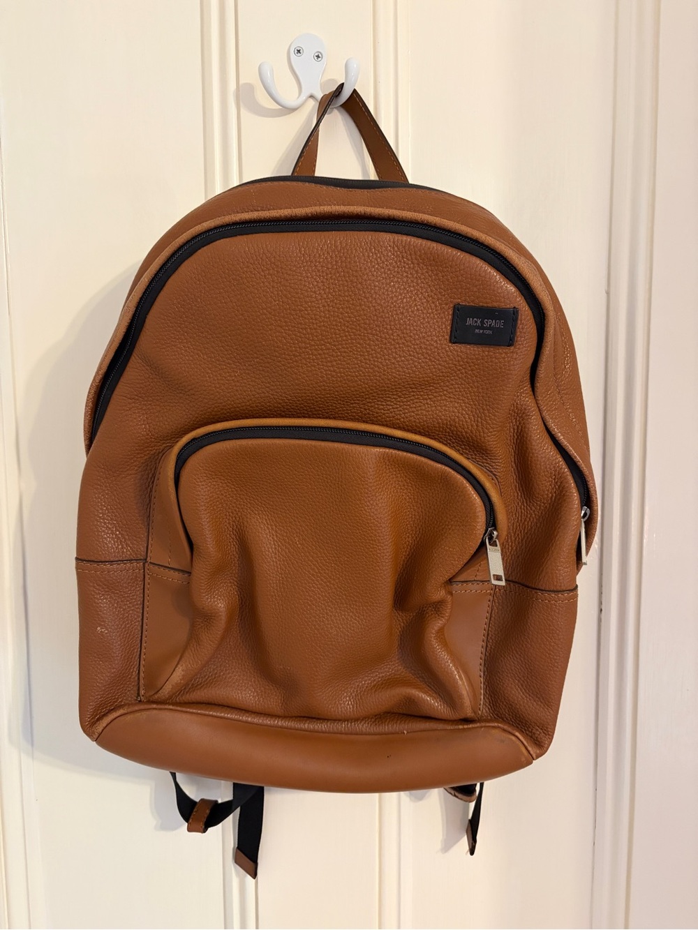 Jack Spade Men's Tan Leather Backpack *See Description